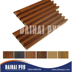 Thi công vách tivi với tấm PVC cho phòng khách  TV02