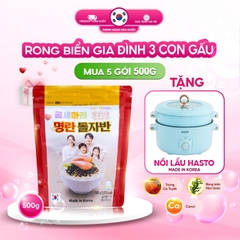 Rong biển Gia Đình 3 Con Gấu - Rong Biển Ăn Liền Cao Cấp Cho Cả Gia Đình - túi 500g