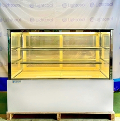 Tủ bánh kem Lightcool DG-1200Z ( 1.2m)-sấy kính 4 mặt -kính vuông
