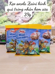 Kẹo socola Zaini hình quả trứng nhân kem sữa 39g