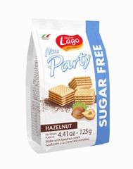 Bánh Xốp Mini Lago SUGAR FREE dành cho người tiểu đường 125g (Hazelnut (ít đắng))