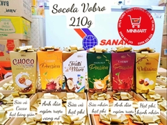 Socola Vobro Chery passion  hộp quà 210g ( sữa và cacao ,hạt bỏng giòn)