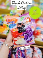 Thạch trái cây Orihiro 240g ( 12 miếng) (táo-nho)