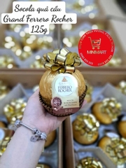 Socola Ferrero Rocher quả cầu buộc nơ 125g ( vàng)