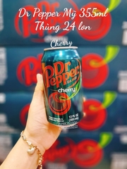 Nước ngọt Dr Pepper Soda Mỹ vị Cherry 355ml ( Lốc 12 lon)