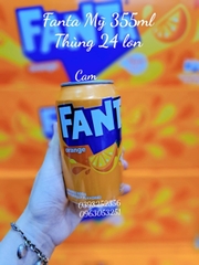 Nước Ngọt Fanta Mỹ 355ml vị Cam ( Lốc 12 lon)