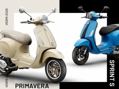 Tiêu đề: Vespa Primavera & Sprint 2026 nâng cấp đáng giá: Lần đầu có phanh đĩa sau, màn hình LCD và Keyless
