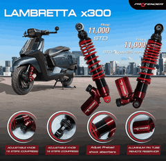 PHUỘC PROFENDER X SERIES - LAMBRETTA X300 (MÀU ĐỎ)
