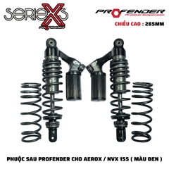 PHUỘC PROFENDER X SERIES - NVX155/AEROX : LOAD 285mm ( MÀU ĐEN )