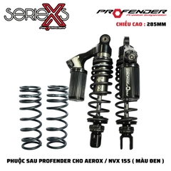 PHUỘC PROFENDER X SERIES - NVX155/AEROX : LOAD 285mm ( MÀU ĐEN )