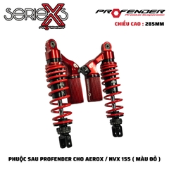 PHUỘC PROFENDER X SERIES - NVX155/AEROX : LOAD 285mm ( MÀU ĐỎ )
