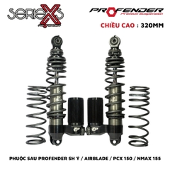 PHUỘC PROFENDER X SERIES - SH Ý / PCX 150 / NMAX 155 320mm ( MÀU ĐEN )