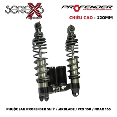 PHUỘC PROFENDER X SERIES - SH Ý / PCX 150 / NMAX 155 320mm ( MÀU ĐEN )