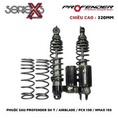 PHUỘC PROFENDER X SERIES - SH Ý / PCX 150 / NMAX 155 320mm ( MÀU ĐEN )