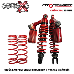 PHUỘC PROFENDER X SERIES - NVX155/AEROX 305mm( MÀU ĐỎ)