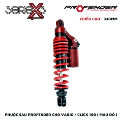 PHUỘC PROFENDER X SERIES - VARIO / CLICK 160 340mm (MÀU ĐEN + ĐỎ)