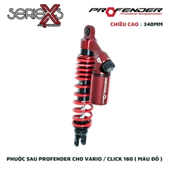 PHUỘC PROFENDER X SERIES - VARIO / CLICK 160 340mm (MÀU ĐEN + ĐỎ)