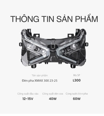 ĐÈN PHA LOBOO YAMAHA XMAX 300 (2023+)