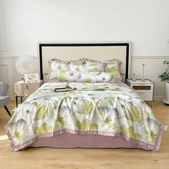 Bộ chăn drap gối lụa Thái 5 món