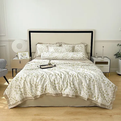 Bộ chăn drap gối lụa Thái 5 món