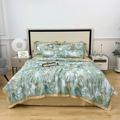 Bộ chăn drap gối lụa Thái 5 món