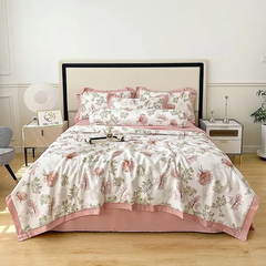 Bộ chăn drap gối lụa Thái 5 món
