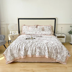 Bộ chăn drap gối lụa Thái 5 món