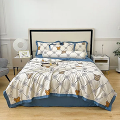 Bộ chăn drap gối lụa Thái 5 món