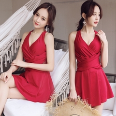 Bộ đồ bơi liền thân che khuyết điểm phong cách Hàn Quốc