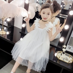 Đầm hai dây phối ren kiểu dáng công chúa ngọt ngào dành cho bé gái