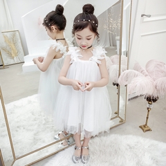Đầm hai dây phối ren kiểu dáng công chúa ngọt ngào dành cho bé gái