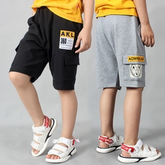 Quần short bé trai cotton thoáng khí phối túi hộp kiểu dáng thể thao
