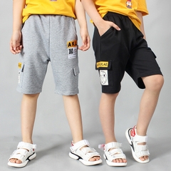 Quần short bé trai cotton thoáng khí phối túi hộp kiểu dáng thể thao