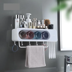Kệ cài bàn chải đánh răng Ecoco 4 cốc màu