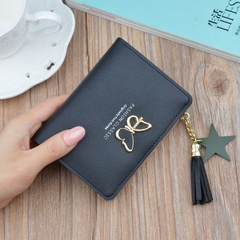 Ví nữ ngắn họa tiết hình bướm thời trang, phong cách Hàn Quốc và Nhật Bản