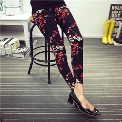 Quần legging vải thun size lớn kẻ sọc cá tính thời trang dành cho nữ