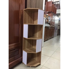 Kệ ngũ giác, kệ sách vuông 4 tầng 2 màu