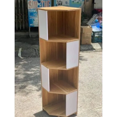 Kệ ngũ giác, kệ sách vuông 4 tầng 2 màu
