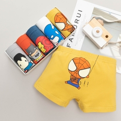 Combo 5 quần lót boxer cotton in hoạt hình mềm mại cho bé trai từ 3-12 tuổi