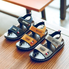 Giày sandal da bò phong cách thời trang Hàn Quốc dành cho bé trai