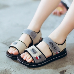 Giày sandal da bò phong cách thời trang Hàn Quốc dành cho bé trai