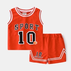 Bộ đồ thể thao ba lỗ và quần short thoáng khí cho bé trai