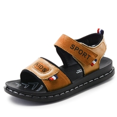 Giày sandal da bò phong cách thời trang Hàn Quốc dành cho bé trai