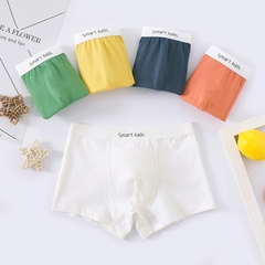 Combo 5 quần lót boxer bé trai đơn giản thoáng khí mềm mại