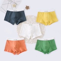 Combo 5 quần lót boxer bé trai đơn giản thoáng khí mềm mại