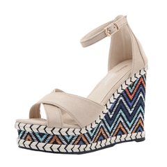 Giày sandal cao gót nữ đế xuồng, hở ngón phong cách Âu Mỹ mới