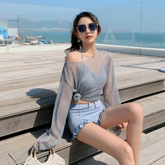 Bộ đồ bơi ba mảnh thời trang Hàn Quốc quyến rũ dành cho nữ