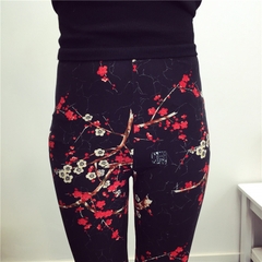 Quần legging vải thun size lớn kẻ sọc cá tính thời trang dành cho nữ