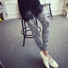 Quần legging vải thun size lớn kẻ sọc cá tính thời trang dành cho nữ