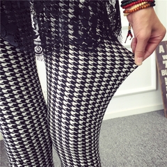 Quần legging vải thun size lớn kẻ sọc cá tính thời trang dành cho nữ